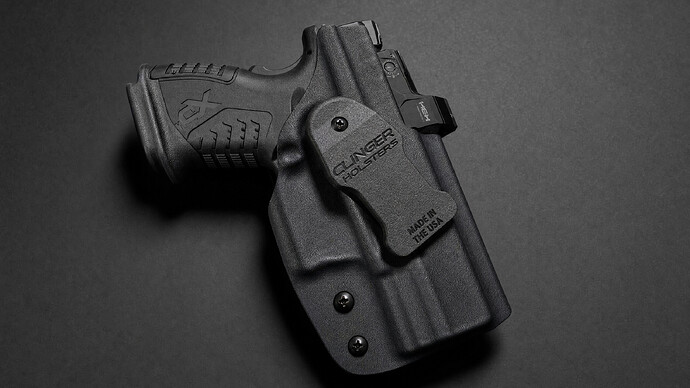 Clinger IWB holster with firearm securely seated