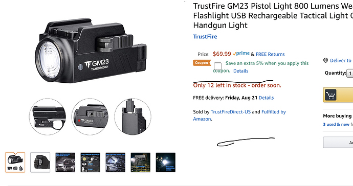Small tactical light