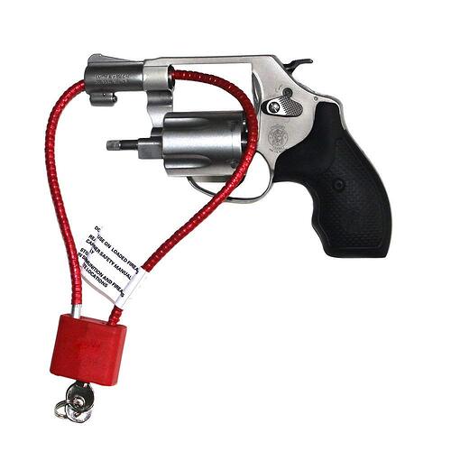 Cable Gun Lock with Key Secures Pistol, Rifle, Shotgun, Revolver, and ...