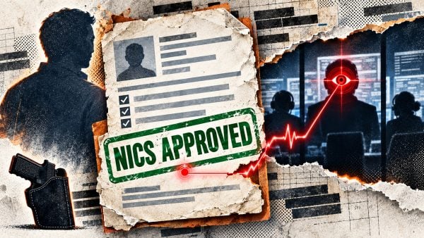 Approved NICS firearm transaction triggering a federal surveillance alert