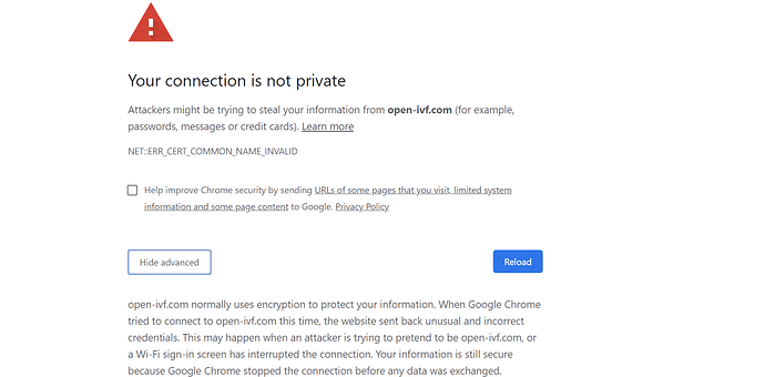 DNS and private connection error