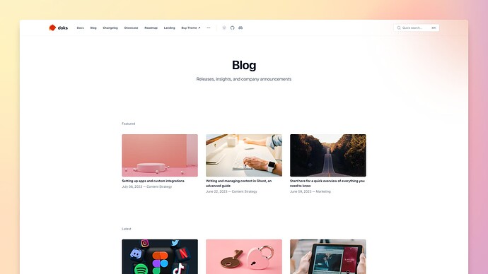 Blog grid layout