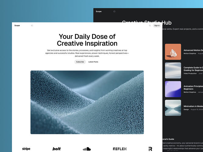 Scope theme preview