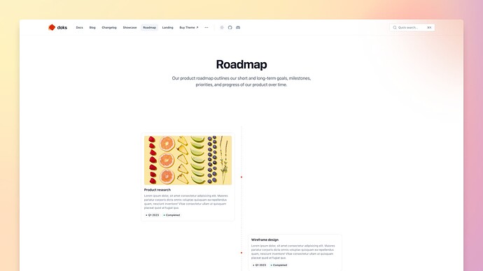 Roadmap page