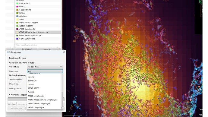 Combining classes for density map tool - Image Analysis - Image.sc Forum