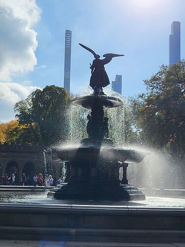 Bethesda fountain Silhouette