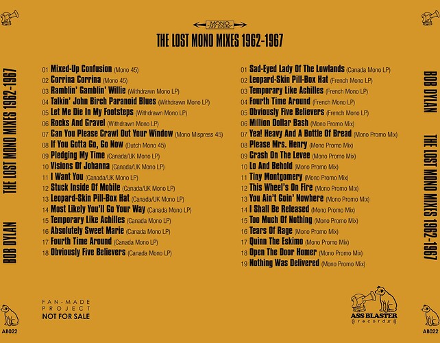 BobDylanLostMonoMixesBack