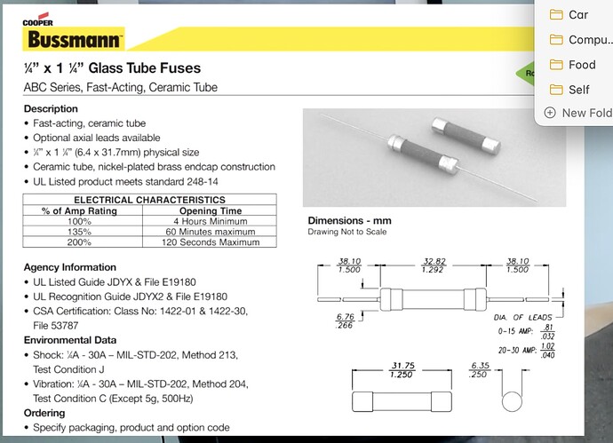 ABC Series, Fast-Acting. Ceramic Tube