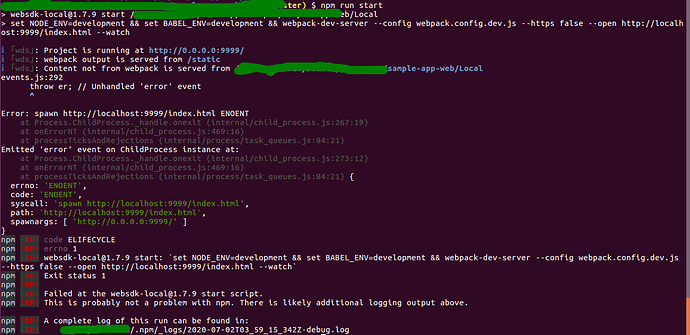 sample-app-web-error-while-npm-run-start