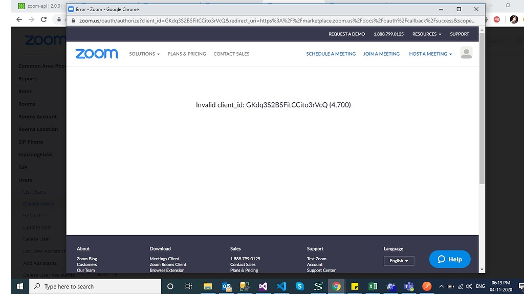 Unable to create user by API - API and Webhooks - Zoom Developer Forum