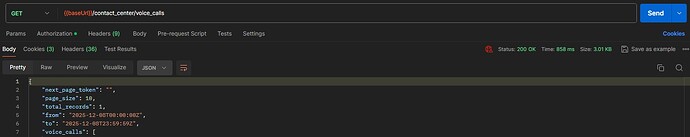 API_Response_Voice_Calls_Response_Postman
