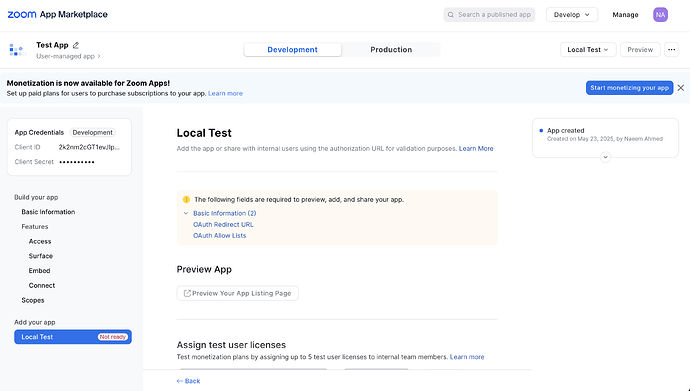 Local Test