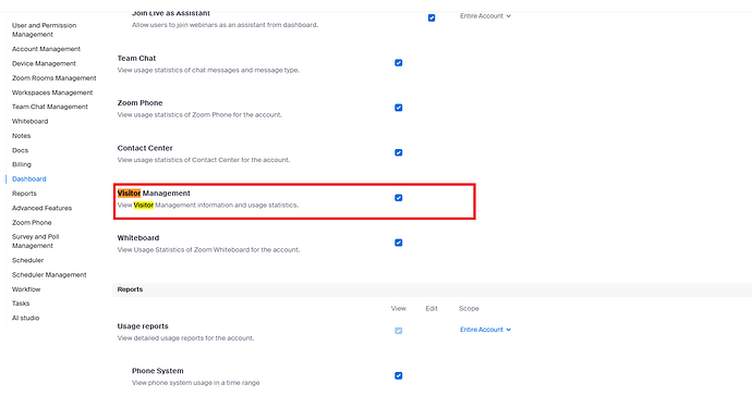 Admin Role Visitor Management Access 2