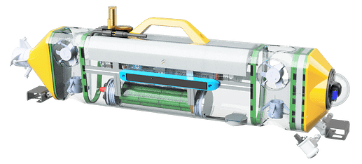 AUV with SSS  5 thrusters and nose camera