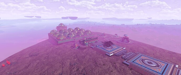 My farming complex with landing pads and geobays