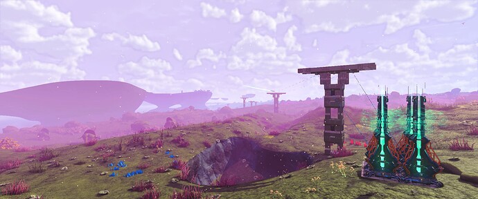 The generators connected to the main base via pylons