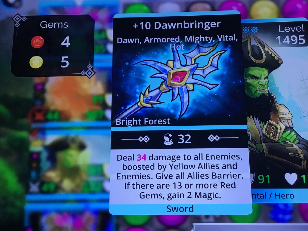 Is the weapon Dawnbringer broken? Feature Requests and Game feedback