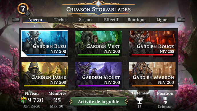 Crimson Page de Guilde