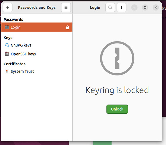 unlock ubuntu keys