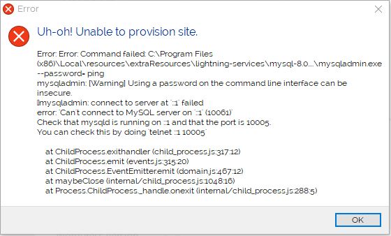Local by flywheel error