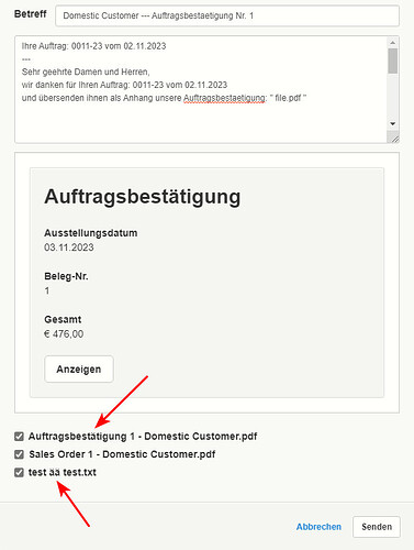 Files sent - pdf generator not enabled