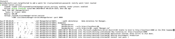 Managerserverrunning