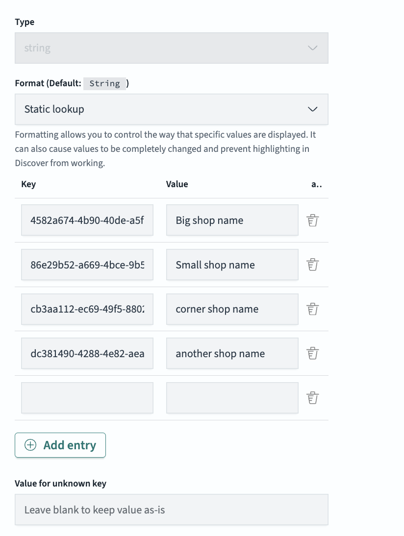 How to manage(api) static lookup map for a field in an Index pattern ...