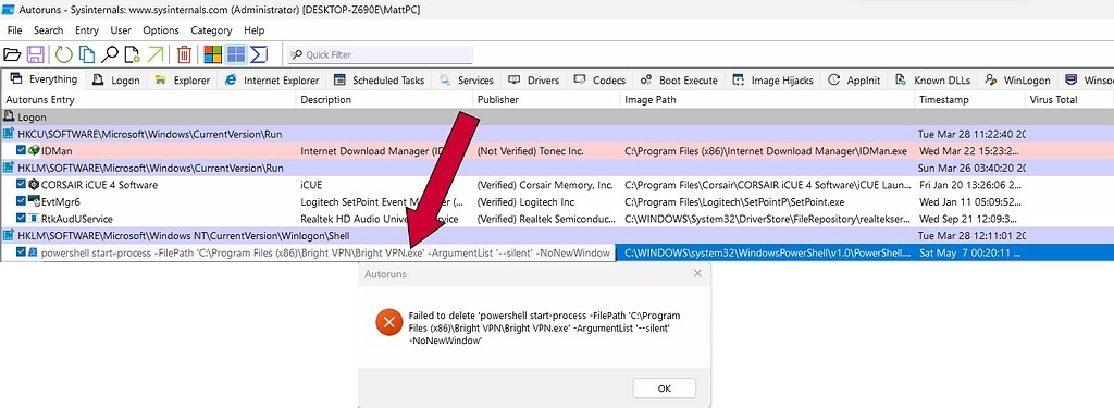Noob needs help removing an autostart script - PowerShell Help ...