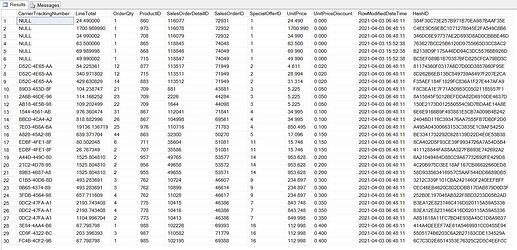 Microsoft Sql Server Management Studio Results
