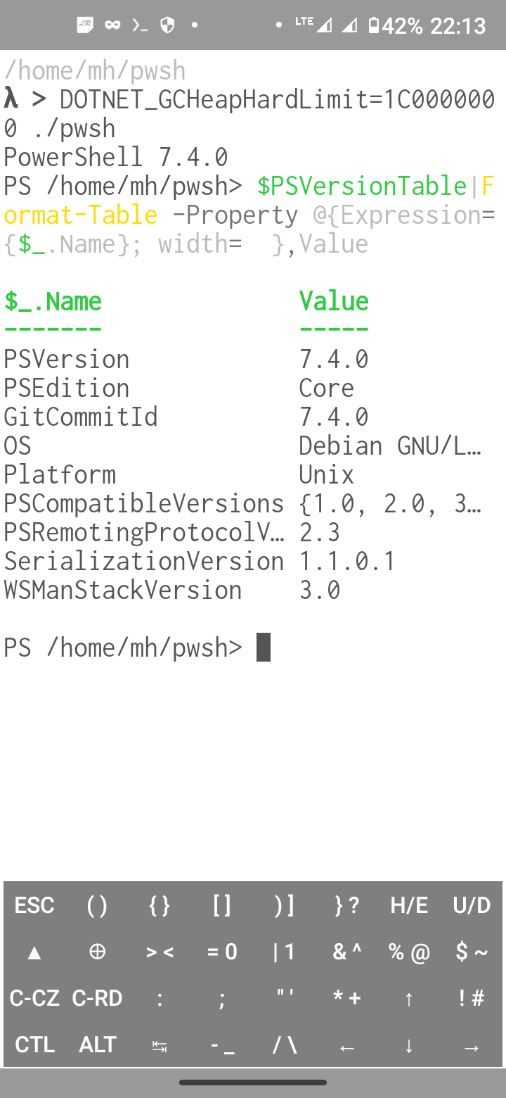 Running ps on my android phone teaching powershell powershell forums