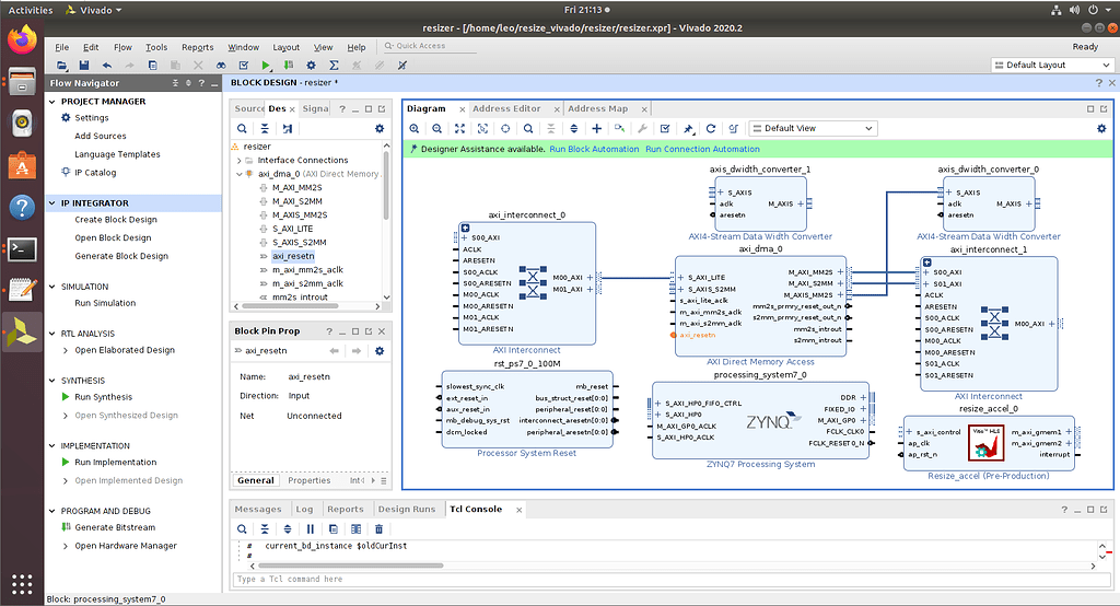 Generate block design with Vitis vision IP - Support - PYNQ