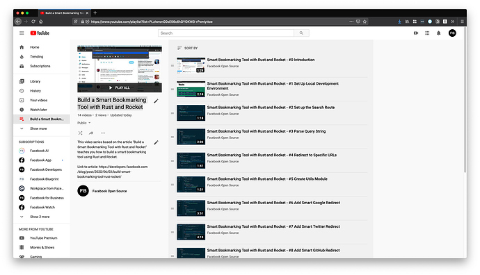 Screenshot of video series on YouTube