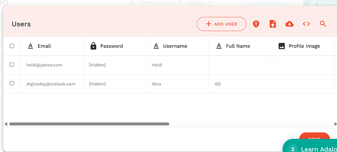 User Database