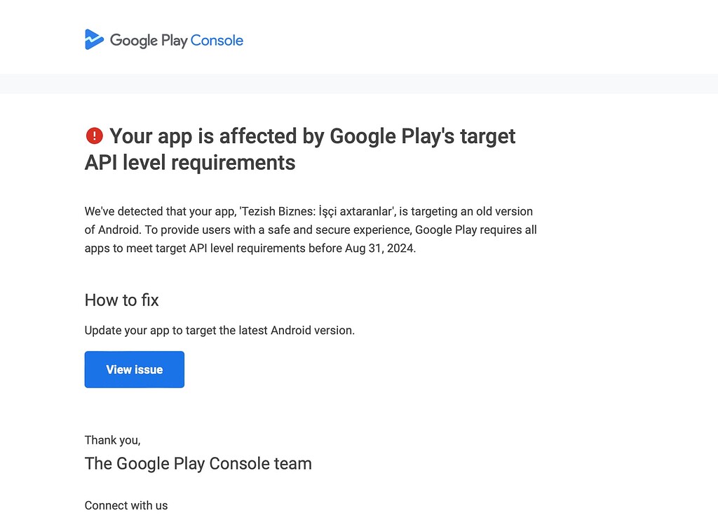 Google Play's target API level requirements - Get Help - Adalo