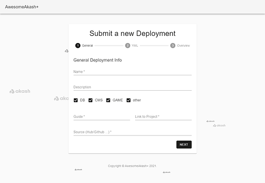 Beta UI to submit new Files