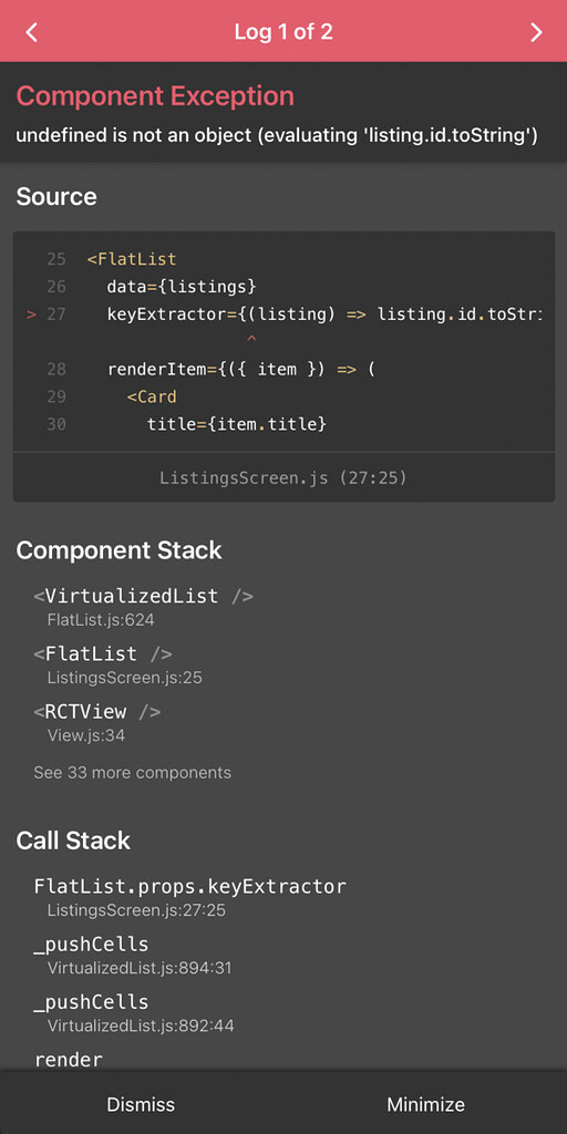 Error on ListingScreen after adding api - React Native - Code with Mosh ...