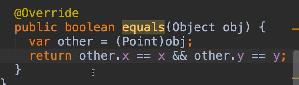 Overwriting Methods And Comparing Objects - Java - Code with Mosh Forum