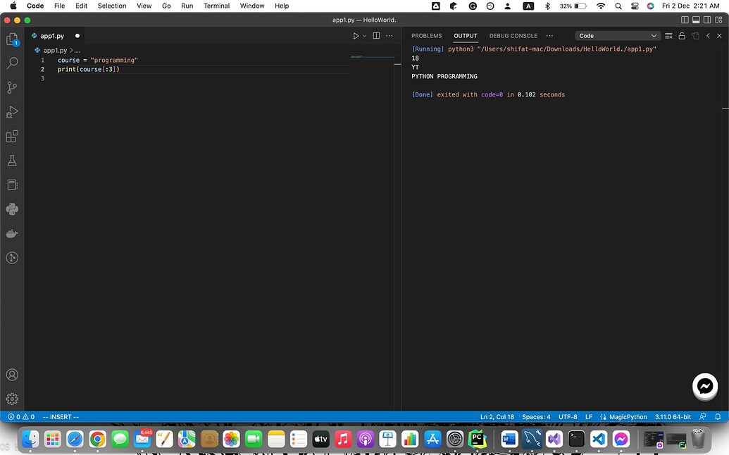 Vs code output repeating old command - Python - Code with Mosh Forum