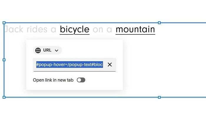 (Squarespace) Add a lightbox text when clicking a hyperlink text ...