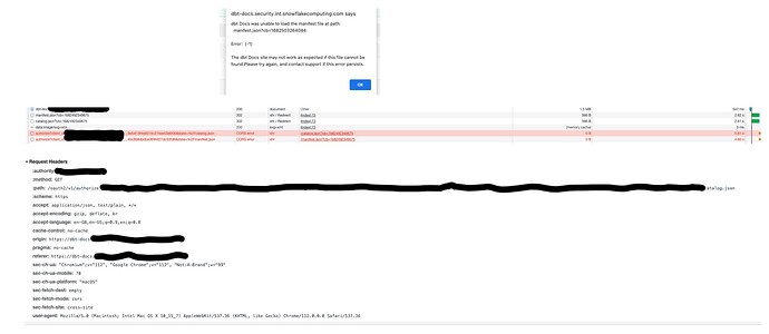 Snapshot of CORS error (1)