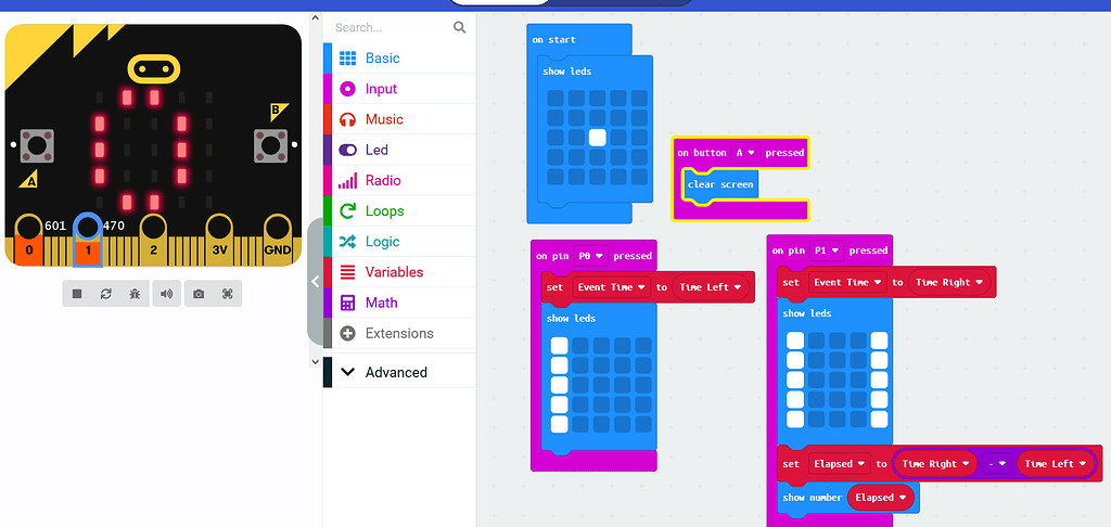 "Timing Gates" code doesn't function - Arcade - Microsoft MakeCode