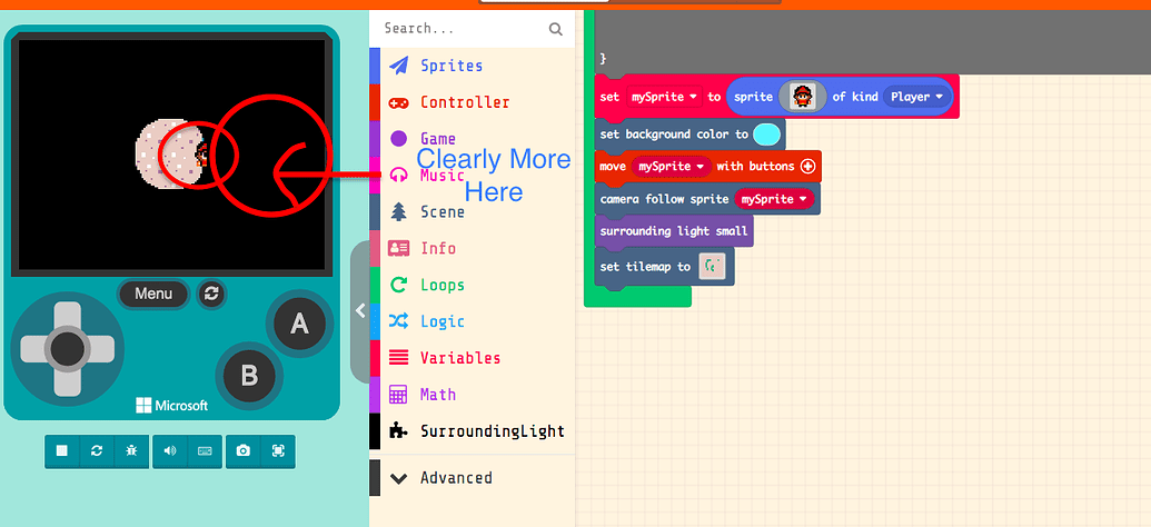 Help on making sprite go out of tilemap border - Help - Microsoft MakeCode