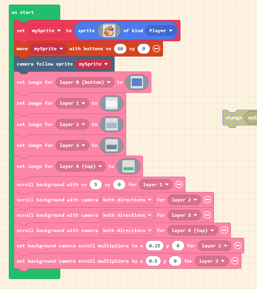 Jumpy Platformer Background scroller mod - Arcade - Microsoft MakeCode