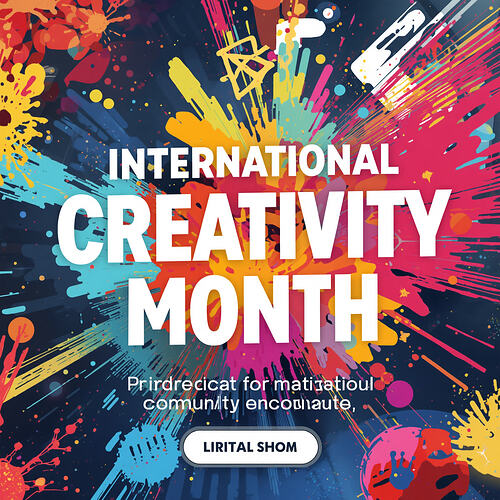 make a poster about International creativity month