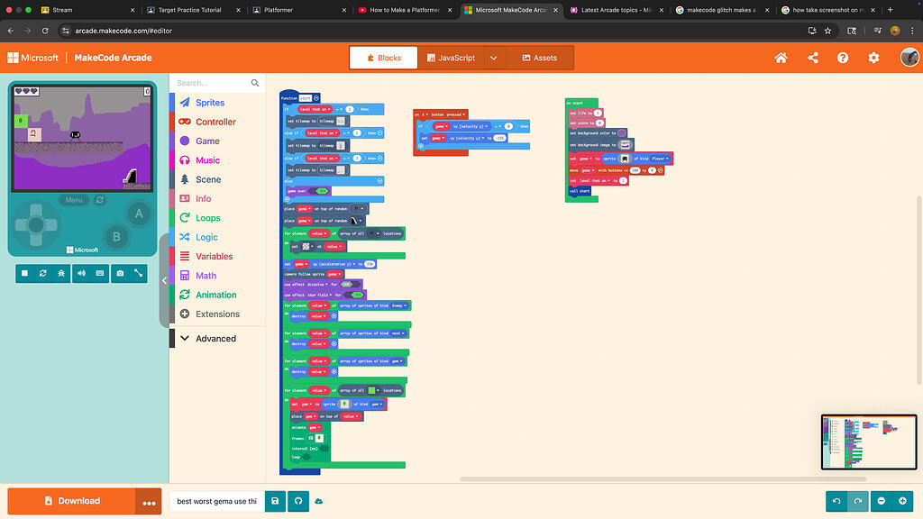 Makecode glitch makes a lot of blocks disappear - Arcade - Microsoft ...