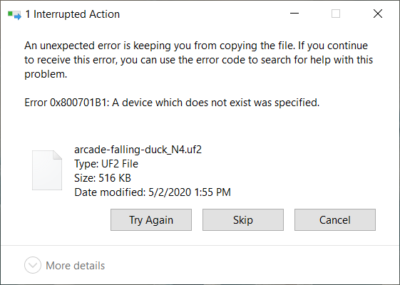 Falling Duck error