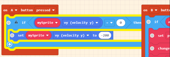 Block with error highlighted in debugger
