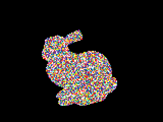 Stanford Bunny rotating CCW on the Y axis