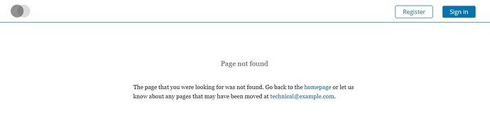 page not found