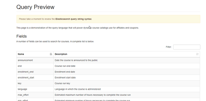 dicovery page